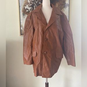 Vintage Royal knight genuine leather jacket size 46